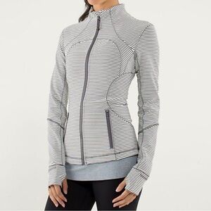 Lululemon Athletica Black and White Striped Utility Jacket